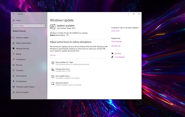 來(lái)了(le／liǎo)！微軟發布首個(gè) Windows 11 版本号 22000.51